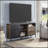 Rustic Oak & Black Finish TV Stand