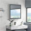 Armoire à pharmacie avec miroir Kleankin, armoire de salle de bain murale avec miroir 27 po x 30 po, armoire de salle de bain murale avec rangement, portes doubles et 2 tablettes réglables, blanc