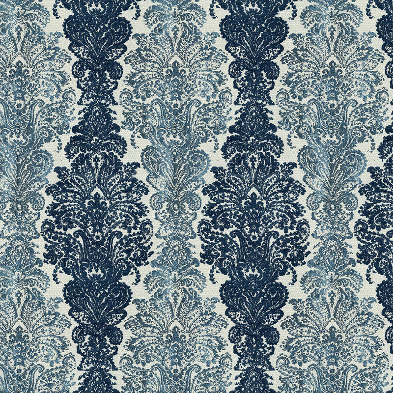 Tissu jacquard Abbeyshea Elegance, Bleu éblouissant