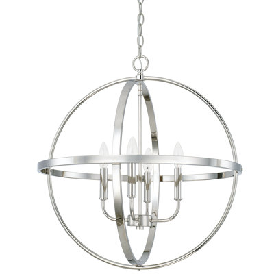 Independent 4 - Light Dimmable Globe Chandelier