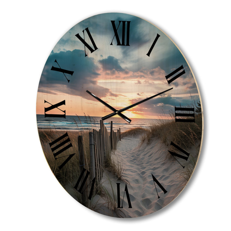 Horloge murale Tranquility Path To Dune Beach V, Petit