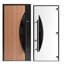 Porte avant en acier pré-suspendue à l'avant / teck Ronex 1077 / entrée en métal peint moderne l 36 po x H 96 po à gauche-109404314