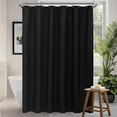 Kidd Waterproof Fabric Single Shower Curtain Liner With Magnets