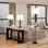 Ensemble de lampes de table 3 pièces avec base en métal, base ronde et abat-jour HOMcom, pour salon, blanc