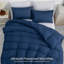 Microfiber Solid Colour Duvet Cover Set with Pillow Shams Included-122560920