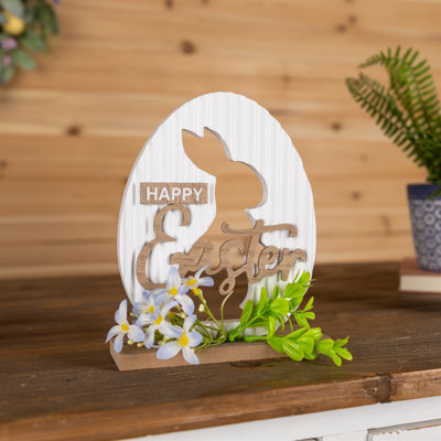 Enseigne de lapin «Joyeuses Pâques»