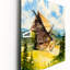Paysage paisible avec un vieux chalet en été - Horloge murale traditionnelle-2130689769