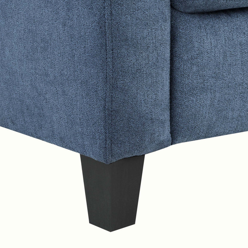 Chenille 3 Seater Sofa, Navy