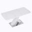 Table de salle à manger moderne carrée, extensible, plateau de table blanc + pied de table en MDF en X avec base en métal-1682143079-1682143084