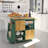 Kitchen Island Cart,Kitchen Bar&Serving Cart Rolling On Wheels With Spice Rack Towel Holder Utility Storage Trolley With Storage Drawers-642699557