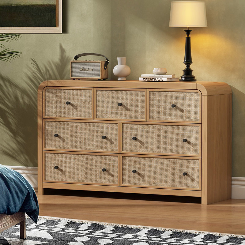 Commode 7 tiroirs Cevat, Brun