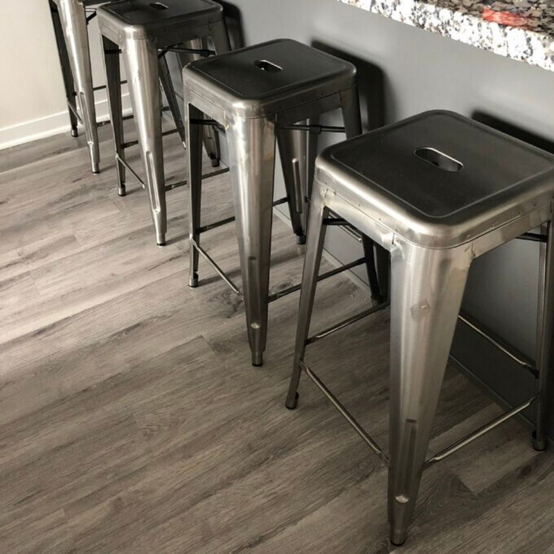 Tabouret de bar Shanitaortia, Gris, Tabouret de bar (siège d’une hauteur de 30 po)