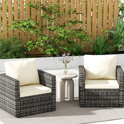 Mobilier de patio extérieur: chaise pour 2 personnes et pour le jardin, 360 lb, gris, coussins, coussins