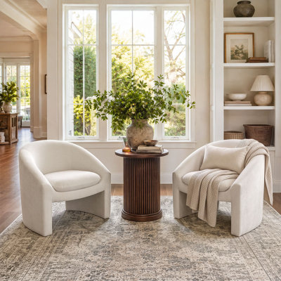 Fauteuils d'appoint en chenille à assise large de 22,5 pouces