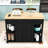 Extendable Kitchen Island with 2 Drawers, Storage Cabient and Built-In Power Outlet-814506595