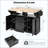 Kitchen Island With 2 Drop Leaf,, Rolling Kitchen Cart On 5 Wheels With Power Outlet, Folding Storage Dining Table With Spice & Towel Rack , 3 Drawers, For Kitchen, Dining Room-1892159494
