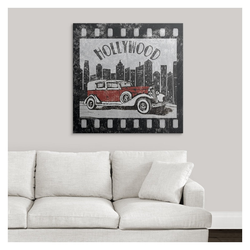 « hollywood », impression, H 35 po x l 35 po x P 1,5 po, Toile