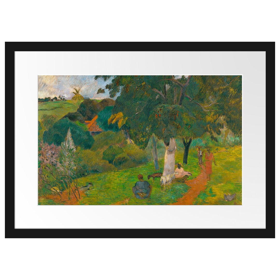 Gerahmter Kunstdruck Coming and Goingmartinique von Paul Gauguin