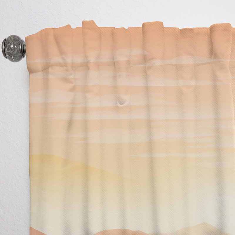 Draiden Bold Sunset Mountain Horizon II - rideau en velours traditionnel - obscurcissant - 1 panneau, L 52 po x L 108 po