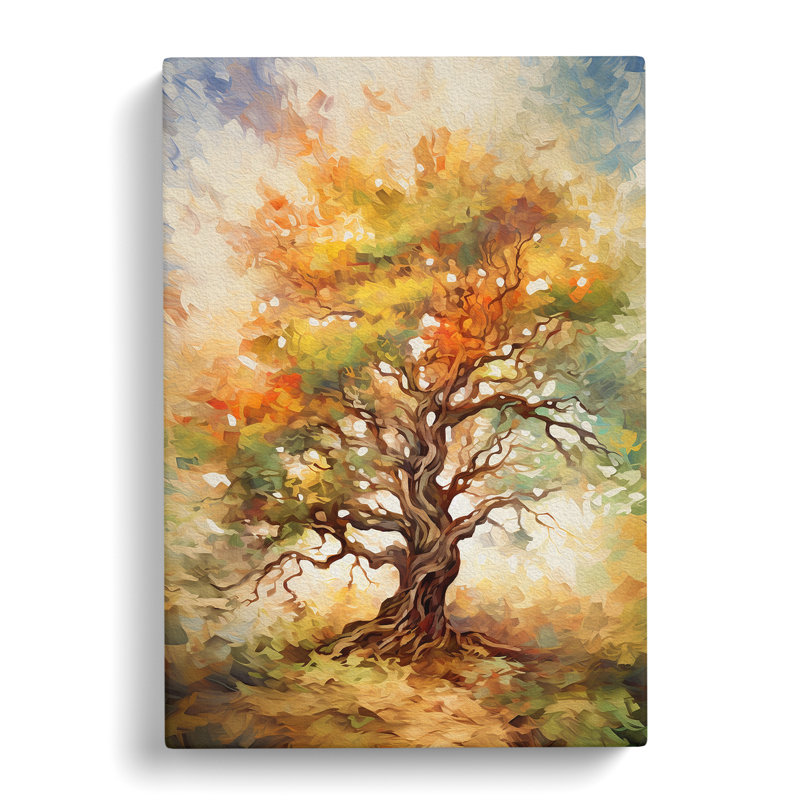 Oak Tree Gestural No.2 - Wrapped Canvas