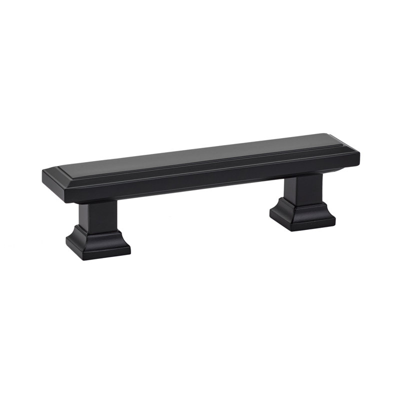 Geometric 3" Center Bar Pull, Flat Black