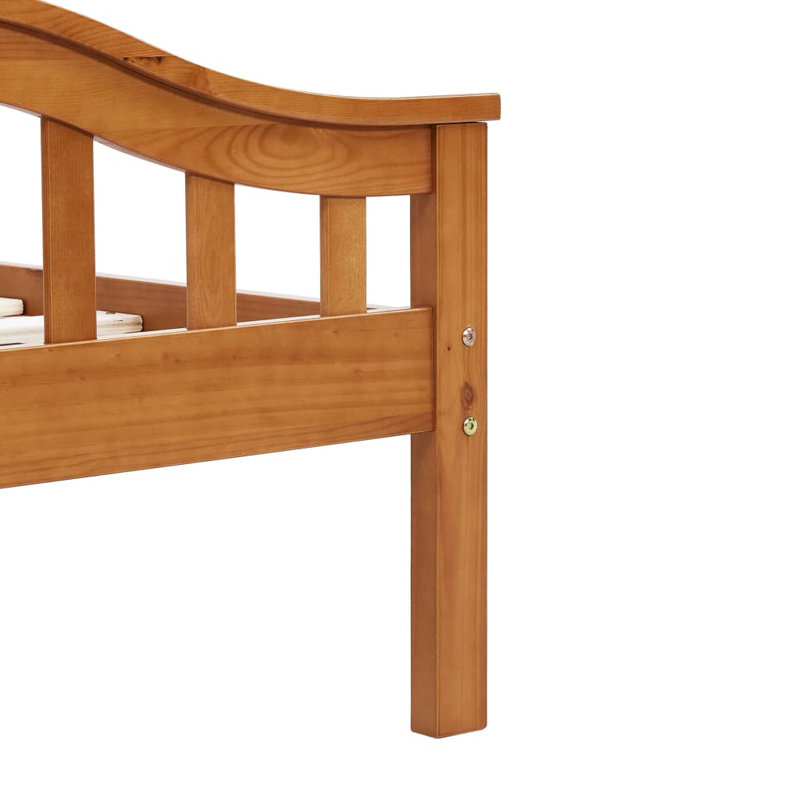 Hooten Solid Wood Bed, 140 x 200 cm, Honey Brown