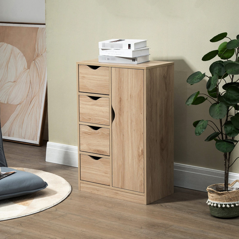 Oak Bathroom Cabinet By - 4 Drawers And Door For Practical Stylish Storage 'S Floor In Cleanliness