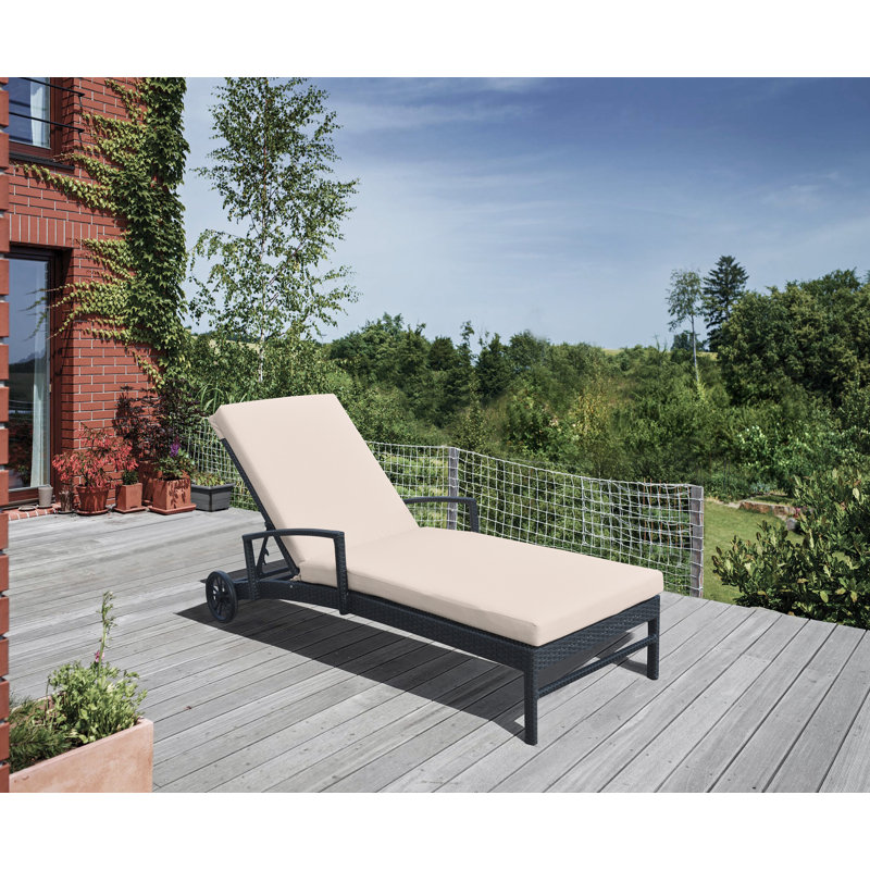 Chaise longue inclinable avec coussin Hathaway
