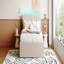 Lit plateforme tapissier avec lit gigogne double Teddy-307742468