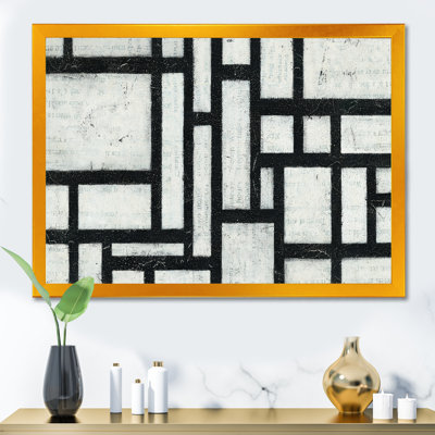 " Black And White Labyrinth Geometric "