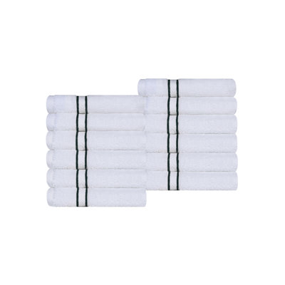 Hotel Turkish Cotton 12-Piece Face Towel Set, Ultra-Plush & Luxury Weight