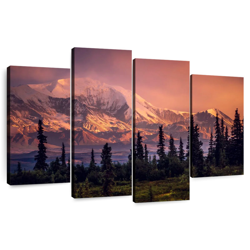 Montagnes et forêt d'Alvord Denali, H 22 po x l 36 po