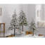 Arbre de Noël artificiel floqué pré-éclairé Alpine - lumières DEL claires-106854069