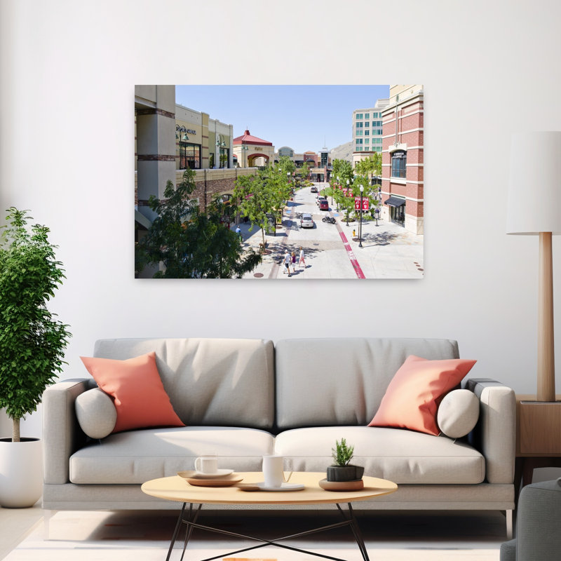 Gateway Shopping Center Downtown Salt Lake City Salt Lake City Utah USA by Scott M. Tansey - Wrapped Canvas Print
