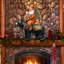 Décoration murale en bois Kolleick Père Noël et ours