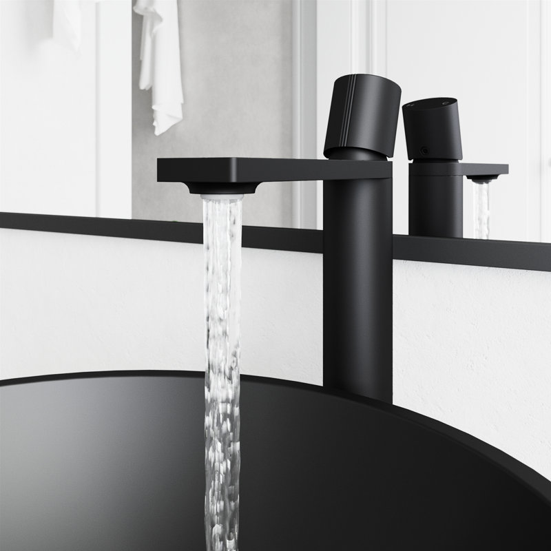 Gotham 12" H Single Handle Vessel Sink Bathroom Faucet, Matte Black