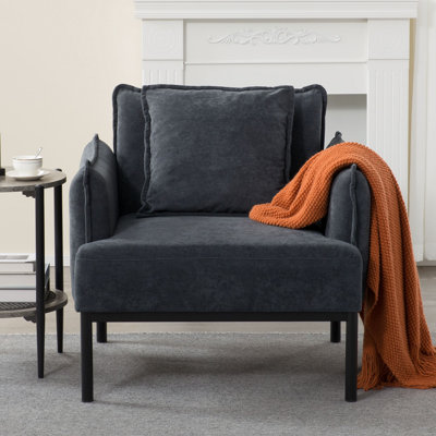Chaise d'appoint moderne et minimaliste avec coussin, méridienne multifonctionnelle pour le salon et la chambre à coucher