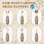 Ensemble de 3 vases de sol artisanaux en PVC, texture naturelle imitant le rotin, 70 cm, 59 cm et 50 cm, beige-brun