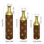Ensemble de 3 vases de sol en métal ajouré, grands vases cylindriques bruns à col doré pour salon