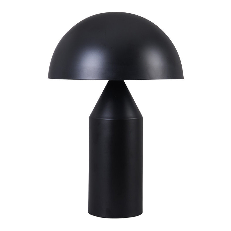 Venus 14 In. Dimmable LED Modern Dome Shade Table Lamp in Black Finish, Black