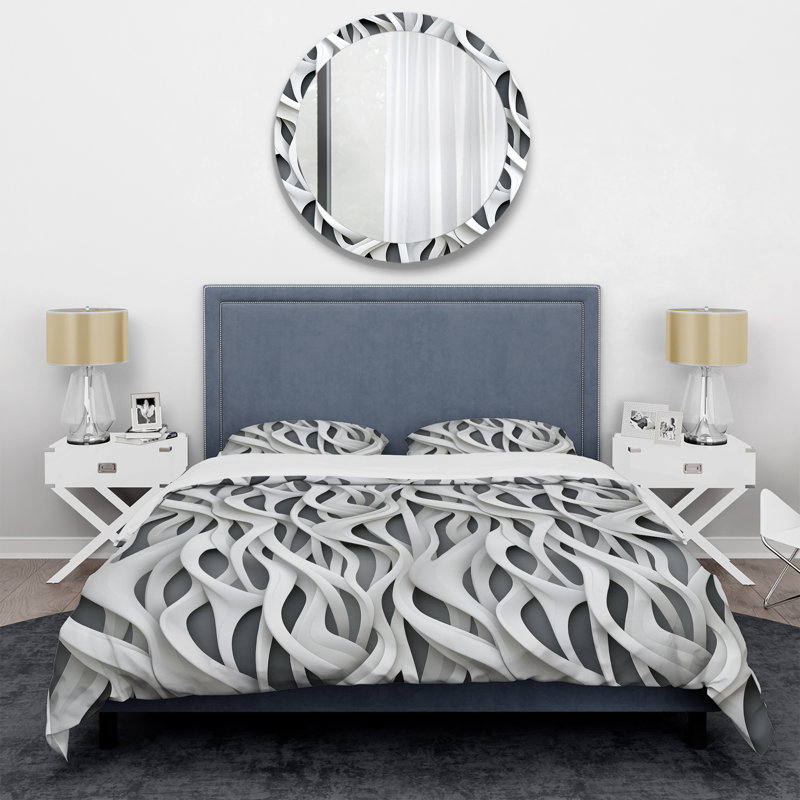 Renetia Sublime - Ensemble de housse de couette abstrait - Microfibre de polyester