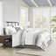 Édredon 100% coton - gris et blanc, coton de style moderne, gris / blanc, caractéristique-122457706