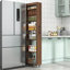Étagère ouverte 7 côtés à 7 niveaux avec rangement coulissant et multi-fonctions pour la cuisine, le salon et les espaces étroits-940661083