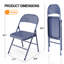 White Patio Metal Folding Chair(Set Of 4)-2105801241