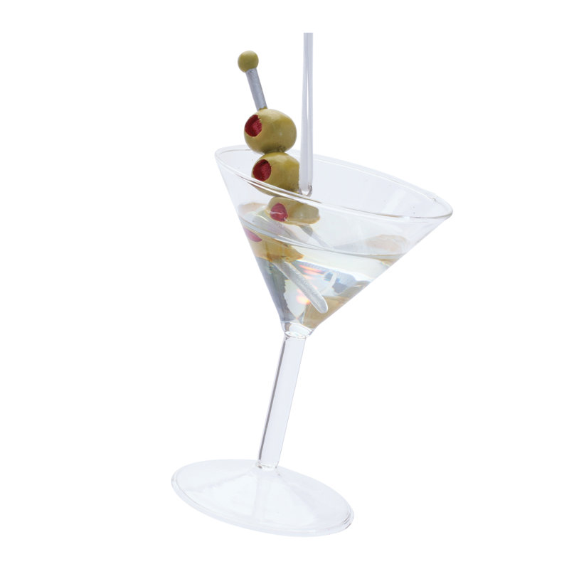 Ornement en verre Martini (ensemble de 6)