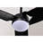 Hestrune 52-inch Black Led Lighted Ceiling Fan