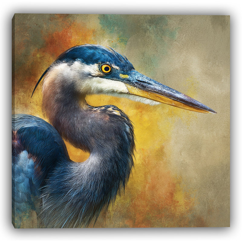 Marsh Heron - Art mural sur toile tendue