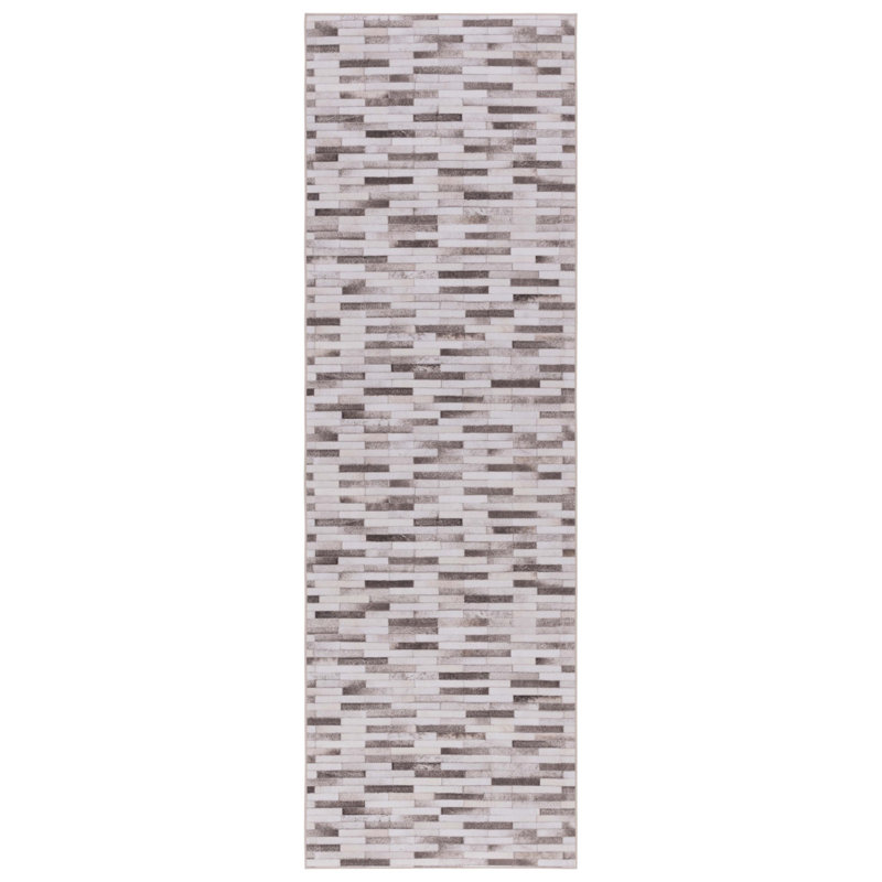 Arrollo Performance Machine Washable Geometric Rug, Runner 2'6" x 8'