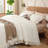 Ruffle Comforter Set 3 Pieces-Bedding for All Seasons Fluffy Vintage Farmhouse Comforter With Two Pillowcases-117190144-117190142