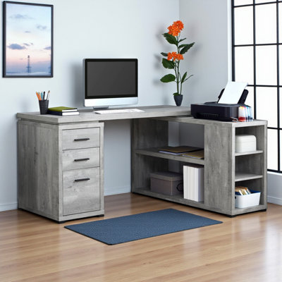 Bureau d'ordinateur en coin avec tiroirs Dennehy H 29,22 po x l 59,8 po x P 47,14 po Dennehy